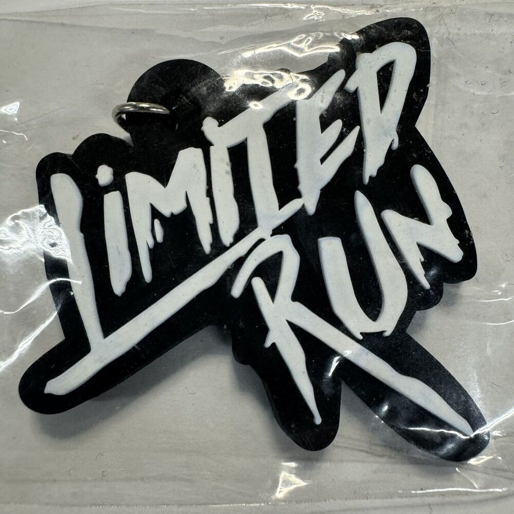 Limited Run Games Logo Keychain Charm Video Game Merch Collectible Black & White